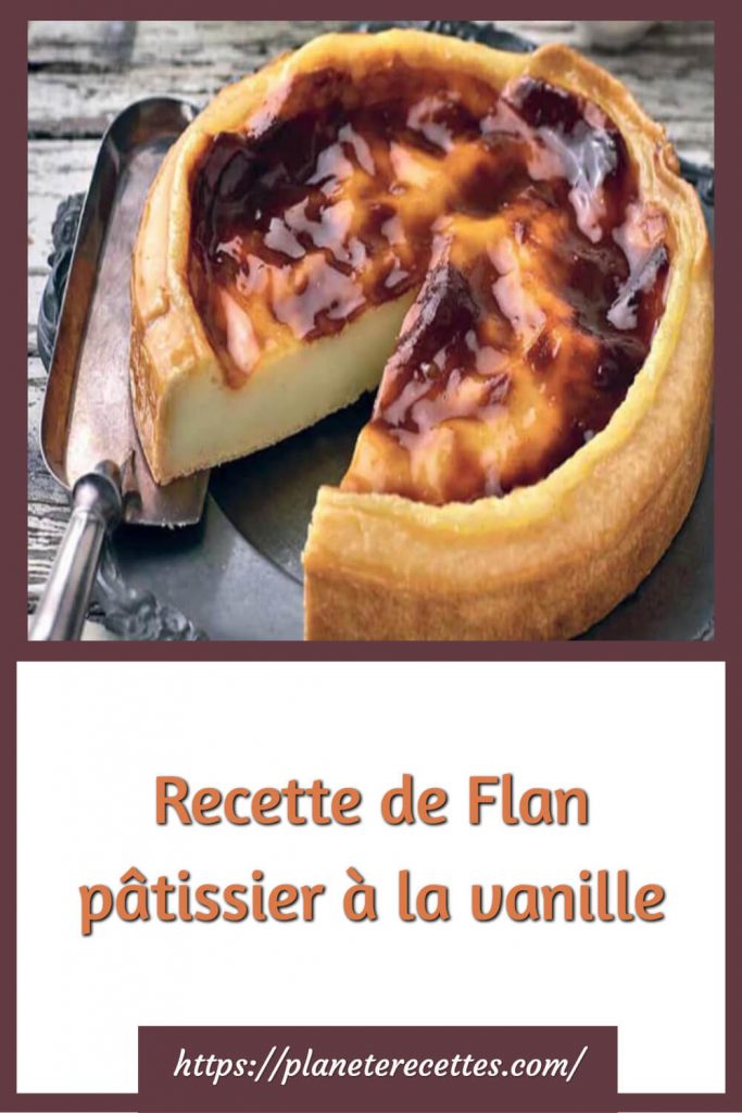 Flan pâtissier à la vanille