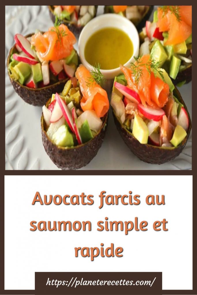 Avocats farcis au saumon simple et rapide
