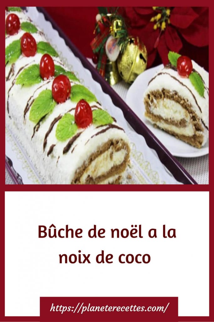 Bûche de noël a la noix de coco 