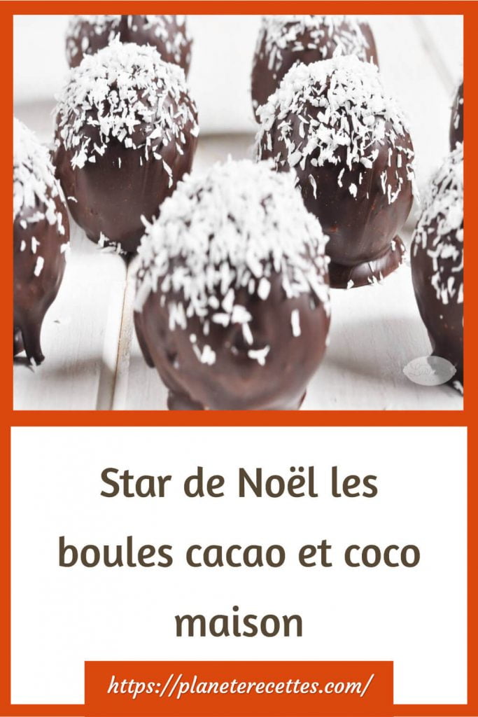 Star de Noël les boules cacao et coco maison
